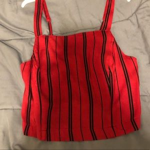 Red crop top
